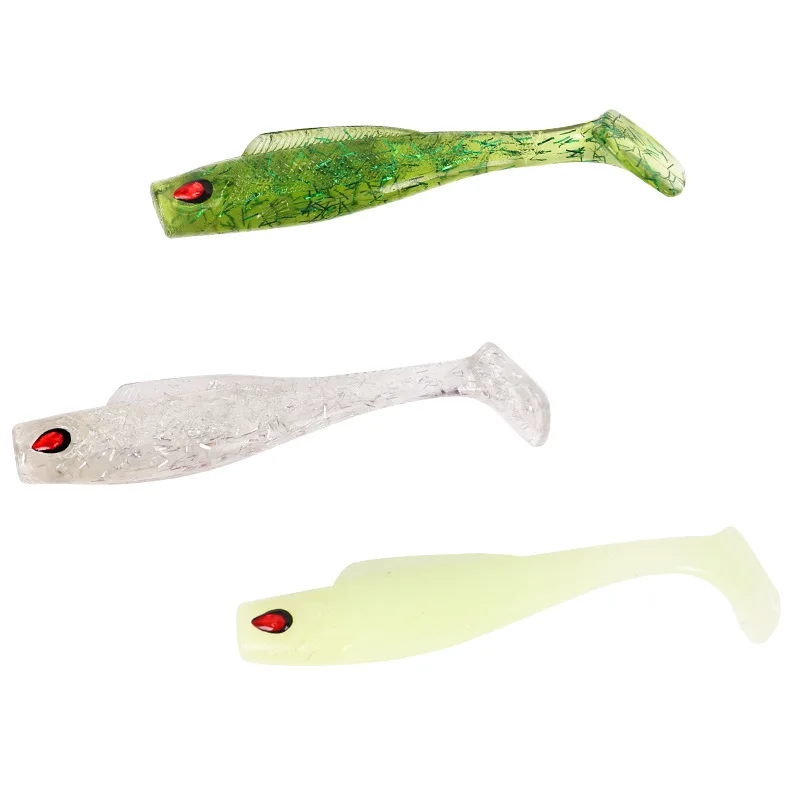 Trulinoya рукава Кривошип свинцовая головка Dezhou City Fishing Group Bait 8cm4. 8gt Мягкая наживка для рыбы T-Мягкая приманка с хвостом, квази