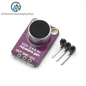 

GY-MAX4466 MAX4466 Electret Microphone Amplifier Module Adjustable Gain OUT GND VCC Amplifier Board 2.4-5V DC For Arduino