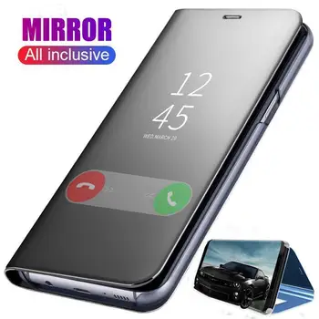 

Smart Leather Mirror Flip Case For Samsung Galaxy A50 A40 A70 A10 A20 Note 10 S10 Plus Phone Cover Coque For Galaxy A 50 70 S 10