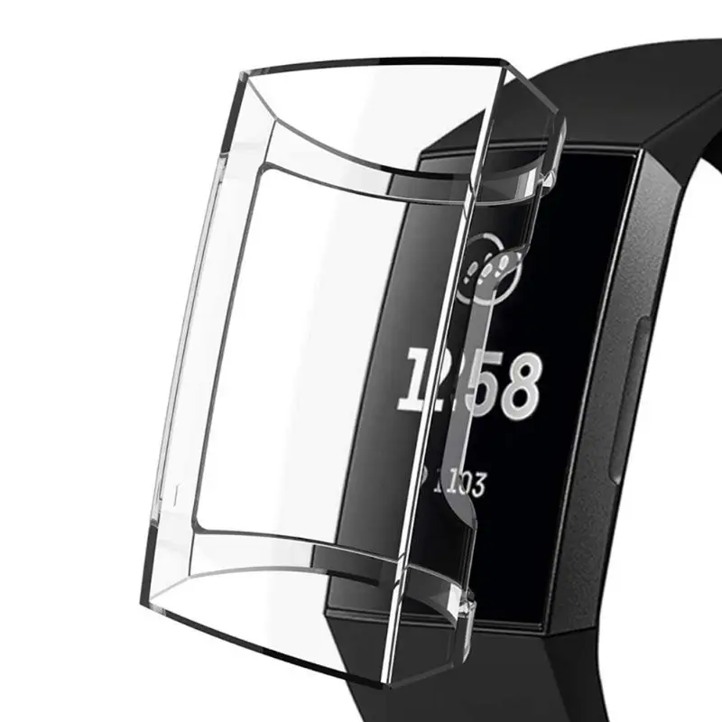 

Screen Protectors Case For Fit bit Charge 4/3Watch Band Replacement TPU Frame