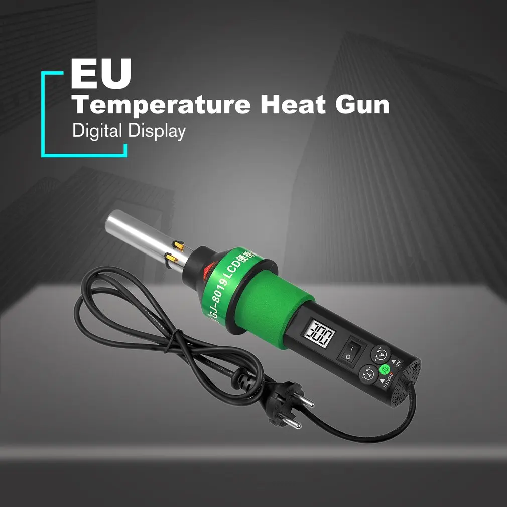 GJ-8019 Portable Brushless Digital Constant Temperature Heat Gun Thermostat Hot Air Gun 220V EU Hot Air Blower Soldering Gun