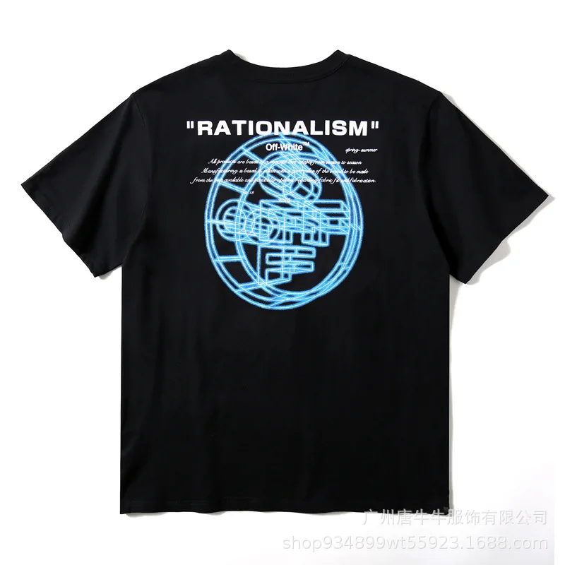 

2022 Summer Hot Selling European Trend Popular Brand Ow 3d Lettered Short Sleeve T-shirt