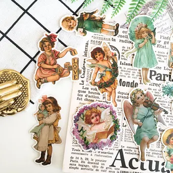 

15Pcs/Lot Vintage European Angel Baby Sticker DIY Craft Scrapbooking Album Junk Journal Happy Planner Decorative Stickers