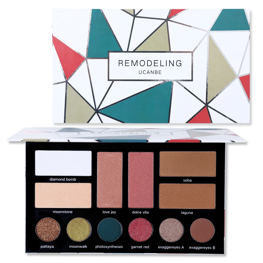 UCANBE Brand Eyeshadow Makeup Set Eye Shadow+Bronzer Contour+Blusher+Highlighter Glitter Shimmer Matte Pigment Powder Cosmetics UCANBE Brand Eyeshadow Makeup Set Eye Shadow+Bronzer Contour+Blusher+Highlighter Glitter Shimmer Matte Pigment Powder Cosmetics