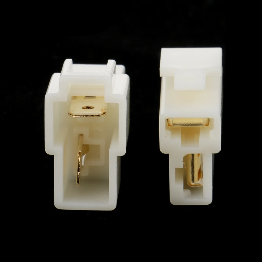 30 Kits 6.3mm 2 3 4 PIN Brass Crimp Terminal Cable Locking Tab Spade Connector