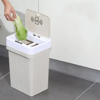 

Charging Smart Trash Can Automatic Induction Dustbin with Lid Waste Classification Bin with Build-in Battery for Home Kitchen