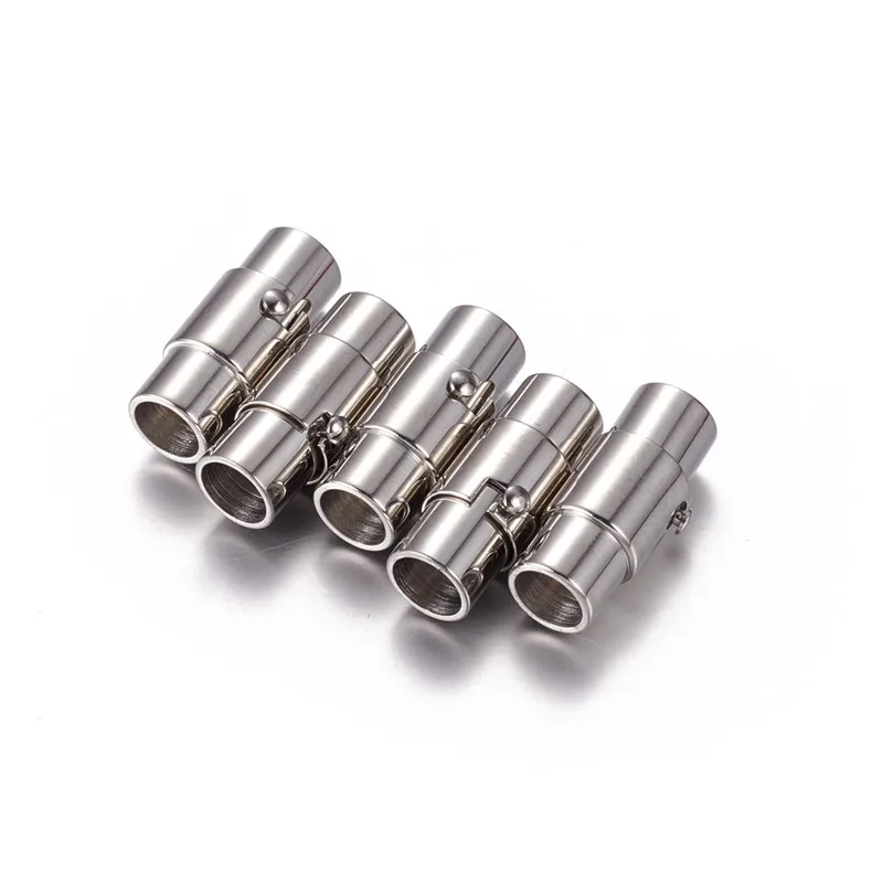 50pcs Hole 5mm 304 магнитные винтовые застежки из нержавеющей стали, магнитная застежка для самостоятельного изготовления ювелирных изделий, браслет, ожерелье 2, 3, 4, 5, 6 мм, отверстие - Цвет: 50pcs Hole 5mm