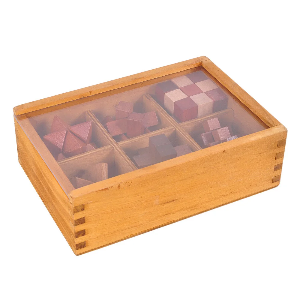 Wooden Kong Ming Lock Game Toy For Children Adults Kids IQ Brain Teaser Interlocking Burr Puzzles For Kids Educational Toy