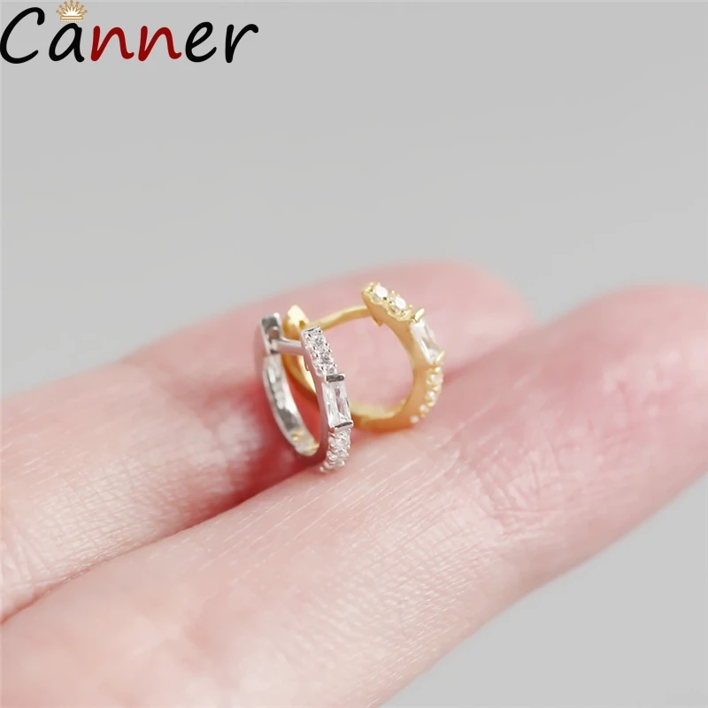 Роскошные 925 пробы серебряные серьги-кольца новые модные женские Cz циркониевые круглые серьги золотые серебряные серьги-гвоздики ювелирные изделия