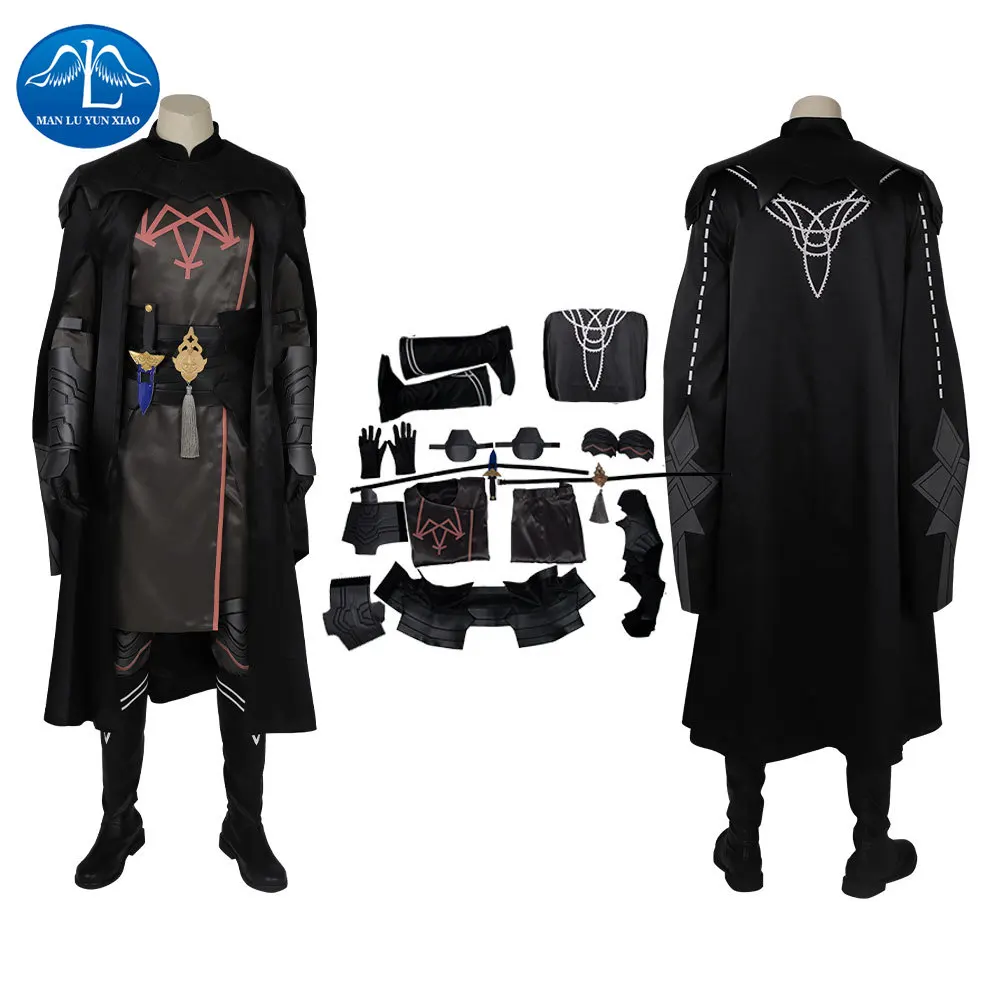Manluyunxiao Byleth Косплей костюмы на Хэллоуин для мужчин Взрослый огонь эмблема три дома мужской герой наряд мужской плащ полный комплект