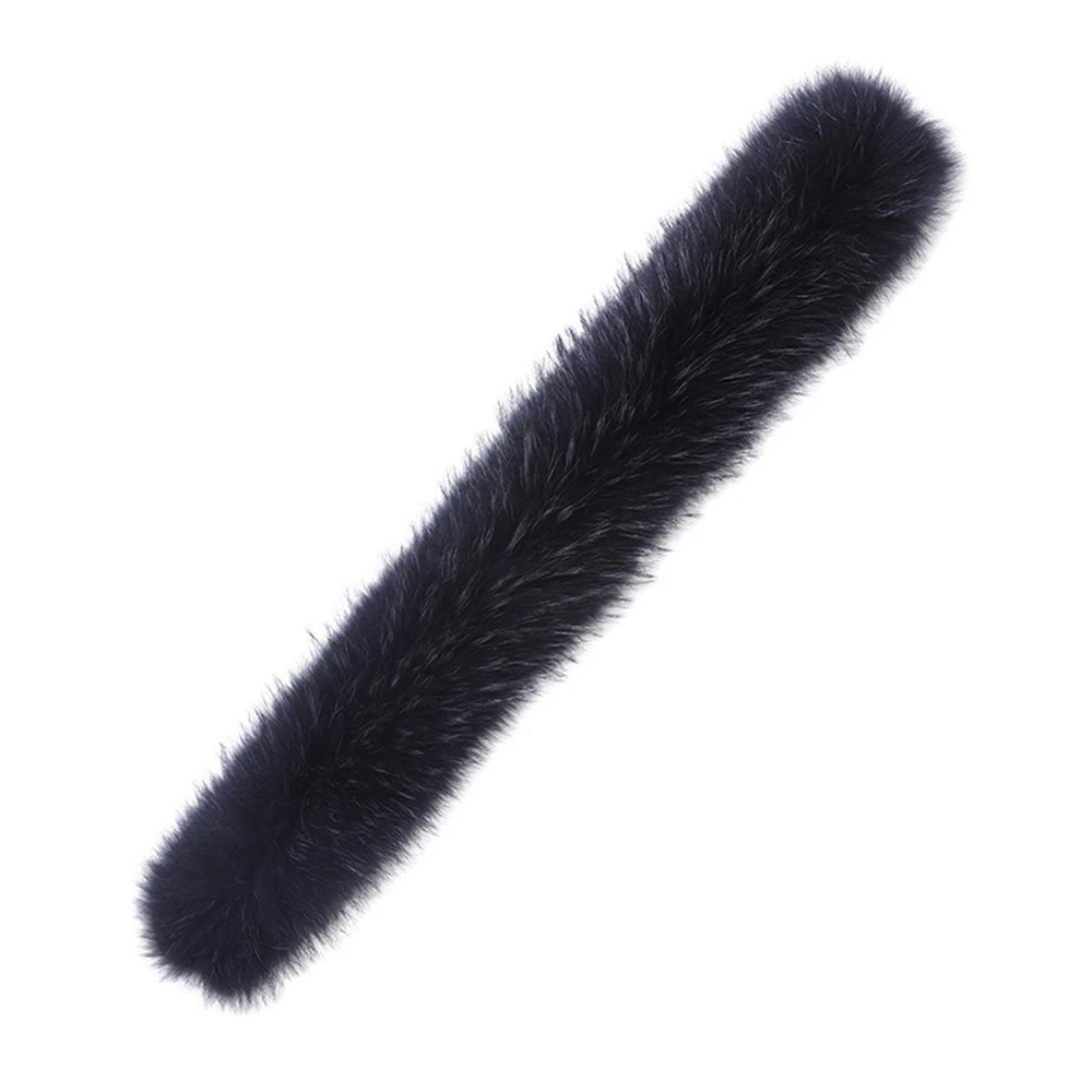 Woman Real Fox Fur Collar Winter New Black Fox Collar Hijab Scarf Coat Jacket Shawl Women Female Collar Furry Fur Collar Scarves
