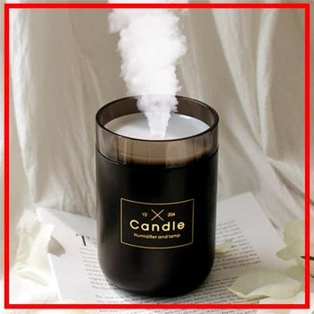 

280ML USB Ultrasonic Air Humidifier Candle Romantic Soft Light USB Essential Oil Diffuser Car Aroma Anion Mist Maker