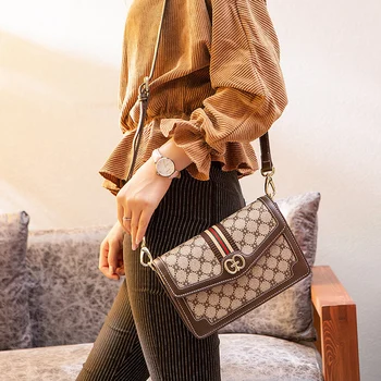 

High quality single shoulder messenger bag for Women leather Women bag fashion simple small square bag -2156