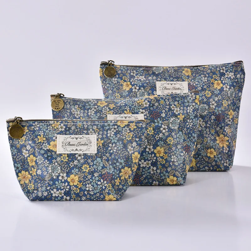 Cosmetic-Bag Hand-Bag Makeup Printed Zipper Portable Travel Korean-Version Women Female