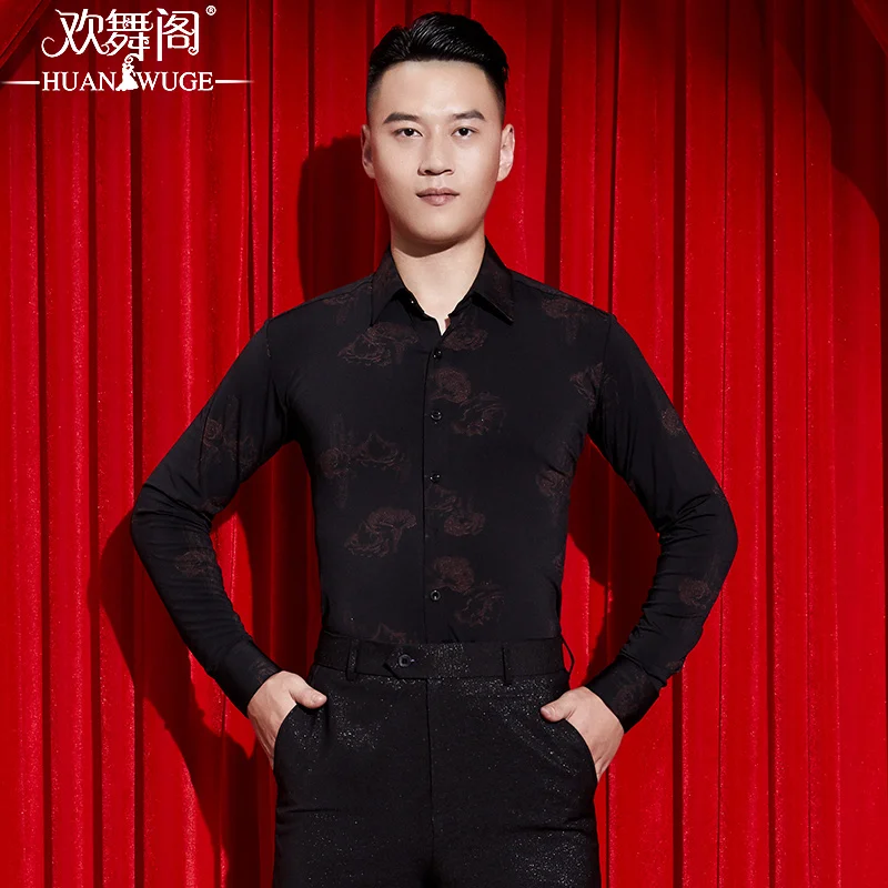 

Dance modern ballroom dancing ballroom Latin shirt dancing waltz adult male top