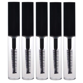 

1 Set 5 Pcs Reusable Empty Bottle Tube Container For Eyelash Growth Oil Mascara Tube With Brush For Home And Travel Diy Tube