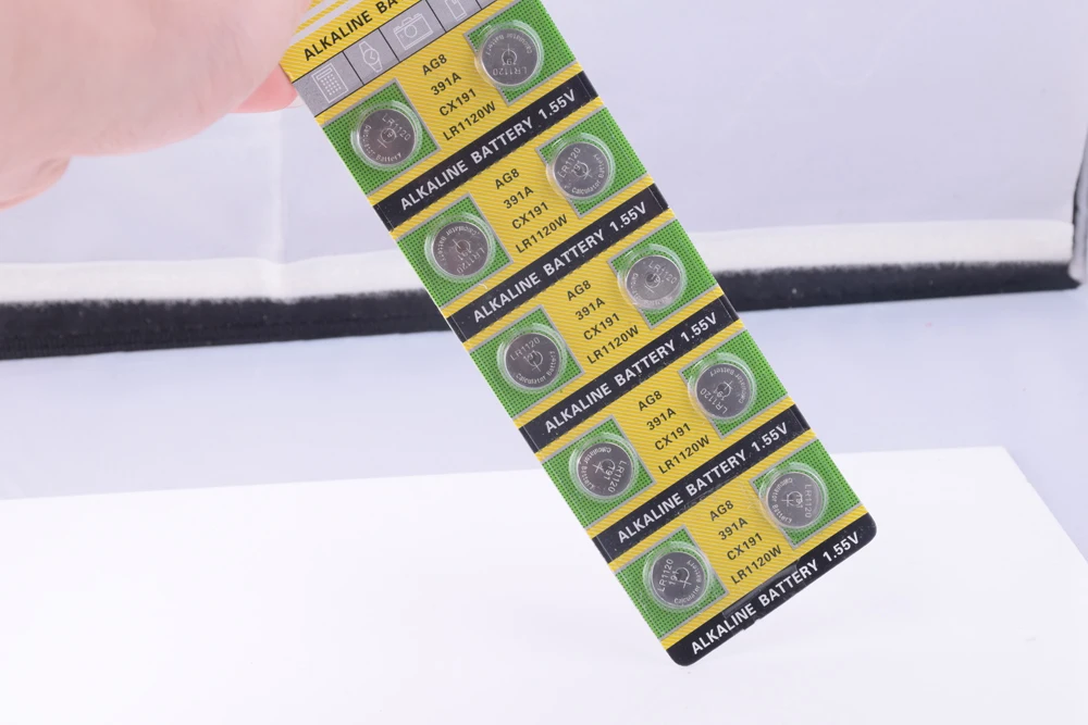 YCDC 20 шт. 1,55 в AG8 Кнопочная батарея 191 LR55 LR1120 391 SR1120 щелочные батарейки LR1120W CX191 для часов, игрушки на дистанционном управлении