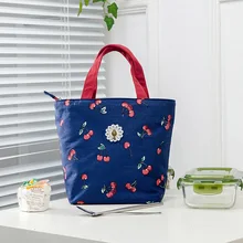 Новые стильные модные холщовые с застежкой-молнией на шнурке с красной вишней, большие маленькие для родителей и детей, для пикника, двойного назначения, Ben