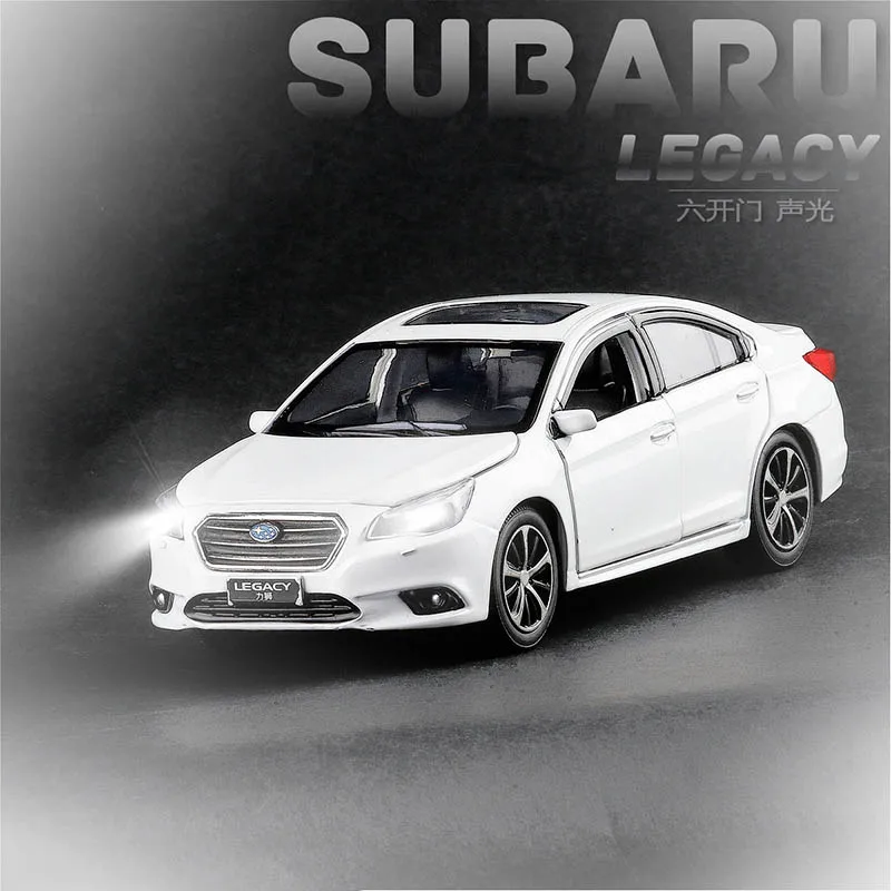 1/32 Legacy сплав литой Звук Свет игрушки автомобили металлический литой автомобиль коллекция салон модель игрушки - Цвет: Белый