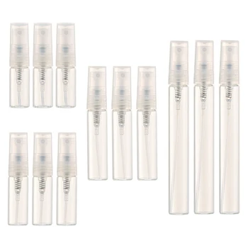 

12pcs/set Alcohol Perfume Spray Bottles Glass Perfume Subpackaging Bottles Portable Sprayers Refillable Bottles 2ml/3ml/5ml/10ml