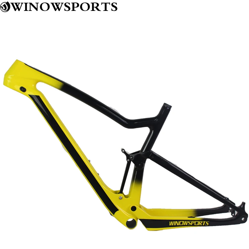 2020 winowsports желтая карбоновая рама для горного велосипеда 12*142 мм максимальная шина