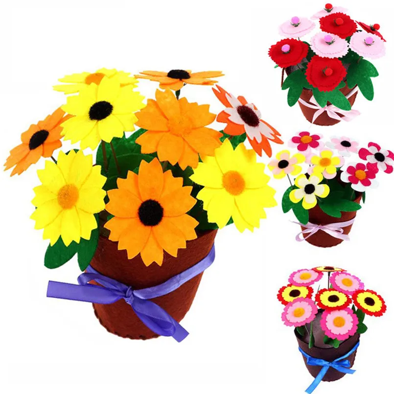 8 pièces Pot de fleur artisanat jouets pour enfants enfants bricolage en Pot plante maternelle jouets éducatifs Montessori aides pédagogiques filles jouet (lot de 8)
