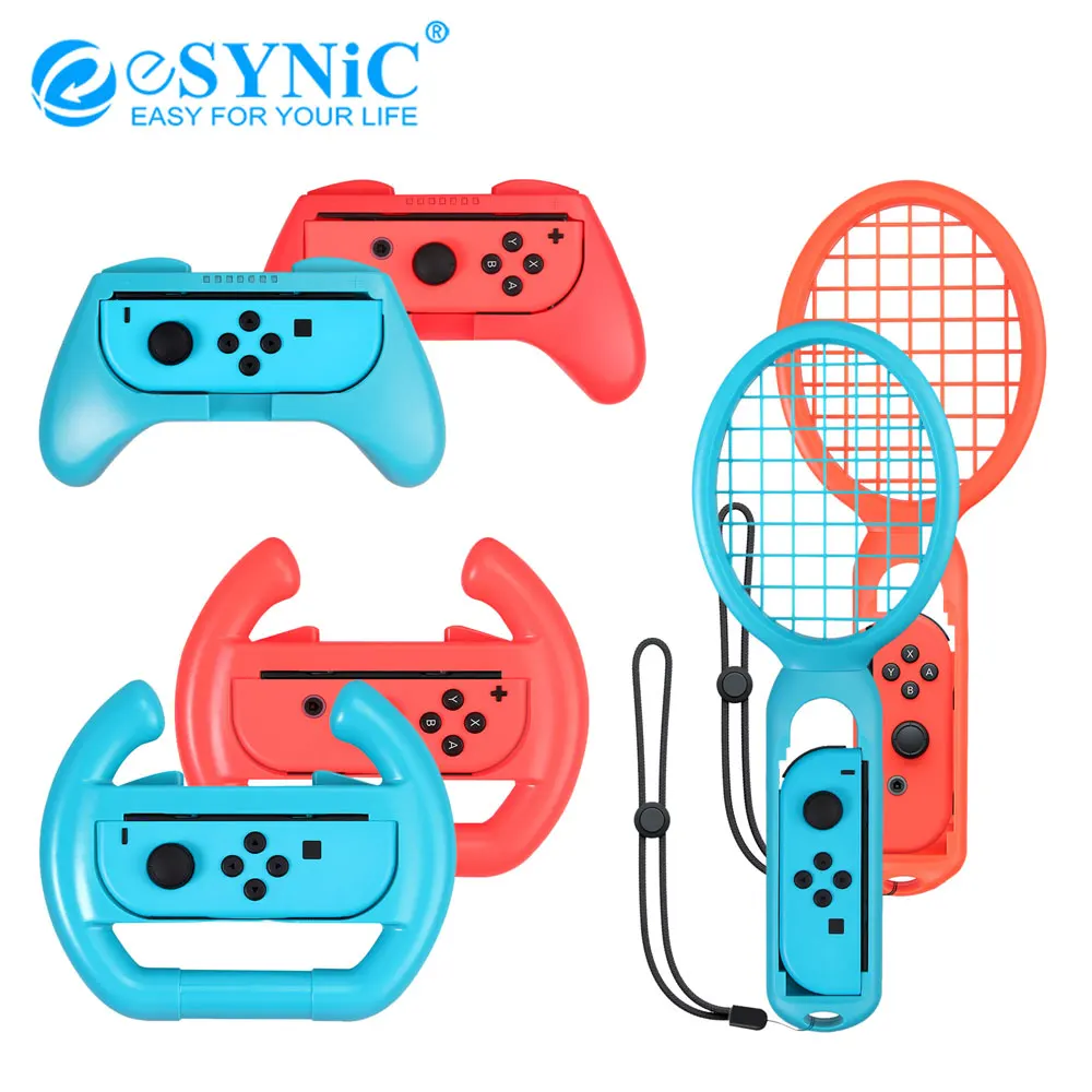 ESYNiC 3 в 1 переключатель контроллера ручка Набор для Nintendo Joy Con Теннисная ракетка