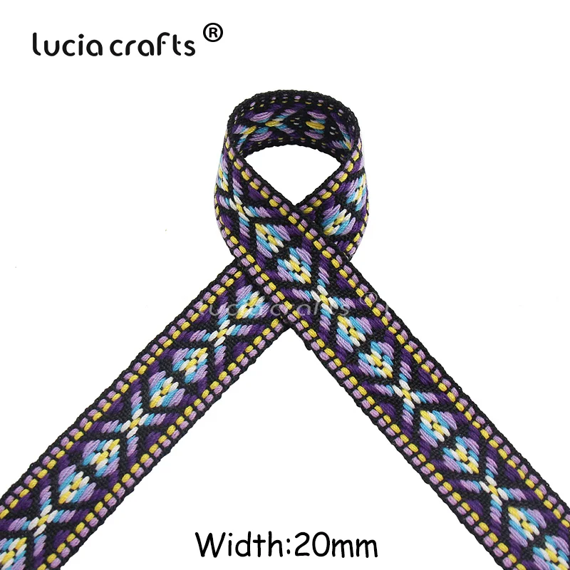Lucia crafts 1 ярд/лот Этнические вышитые жаккардовые ленты отделка DIY для украшения ручной работы швейная одежда головные уборы Q0701