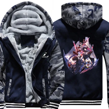 

Anime Persona 5 Cosplay Costume Hoodie PS5 hero Coat Jacket Winter Men Womne Thick Zipper coat #7