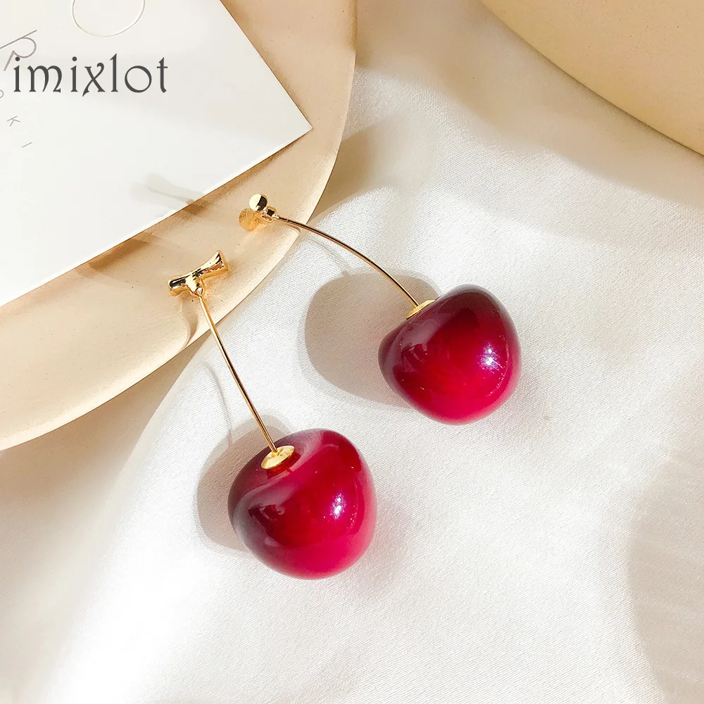 Новые милые/романтичные Круглые Женские Висячие серьги из смолы богемные в виде