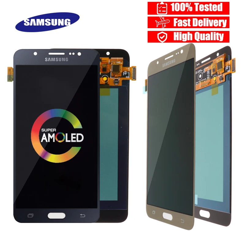 Оригинальный 5 ''Super Amoled ЖК дисплей для Samsung Galaxy J7 2016 J710 J710F J710M J710G сенсорный