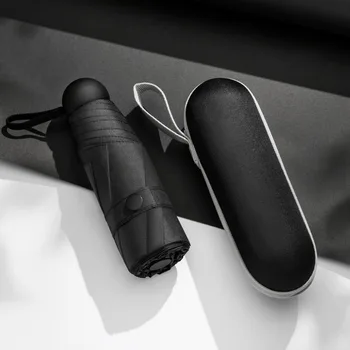 

8 Bones Capsule umbrella Five-folding Sun protection Anti-UV UPF50+ umbrella parapluie folding women pocket Umbrellara in women