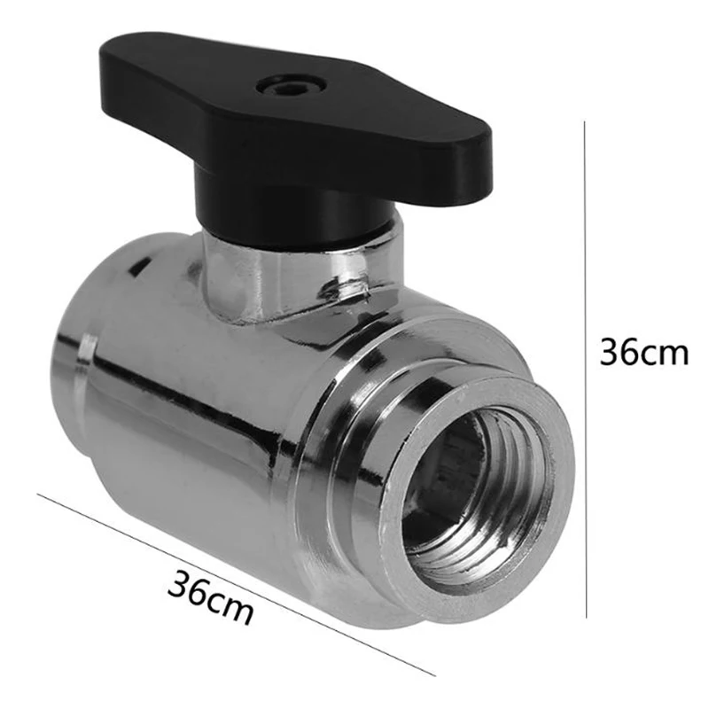 Universal Water Cooling G1/4 Vent Valve Brass- Chrome Inner Teeth Water Ball Valve Waterway Control For Pc Water Cooling System