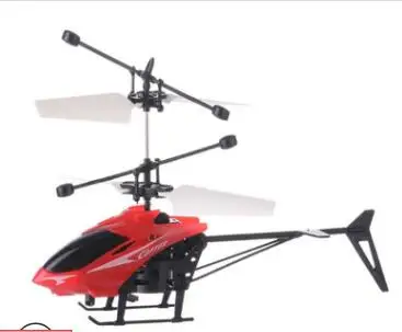 Летающий мини Радиоуправляемый Инфракрасный Ручной Индукционный Радиоуправляемый вертолет пластиковый мигающий светильник для детей - Цвет: Red