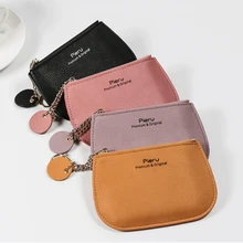 

Women Shell Coin Purse Ultra-thin Business Card Holder PU Leather Zipper Wallet Female Credit Card Storage Bag Cash Clip Pouch
