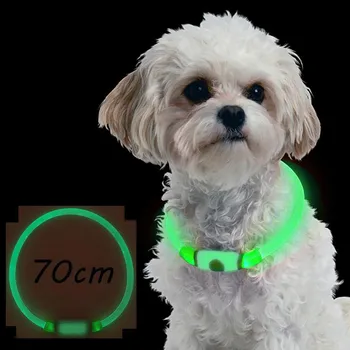 

Multifunctional LED Dog Collar TPU Can Cut USB Rechargeable Lighting Collar Puppies Dog Collars Leads LED Supplies Pet Products#
