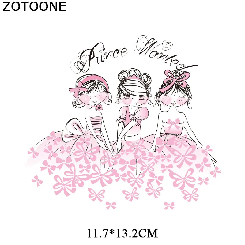 ZOTOONE красивая девушка наклейки для железной передачи одежды DIY аксессуары футболки Платья моющиеся теплопередачи H - Цвет: ZT1714