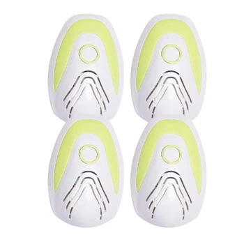 

4 Pcs Ultrasonic Insect Repellent, Suitable for Insects, Cocktails, Spiders, Mice, Rats, Rot, Bed Bugs,US Plug