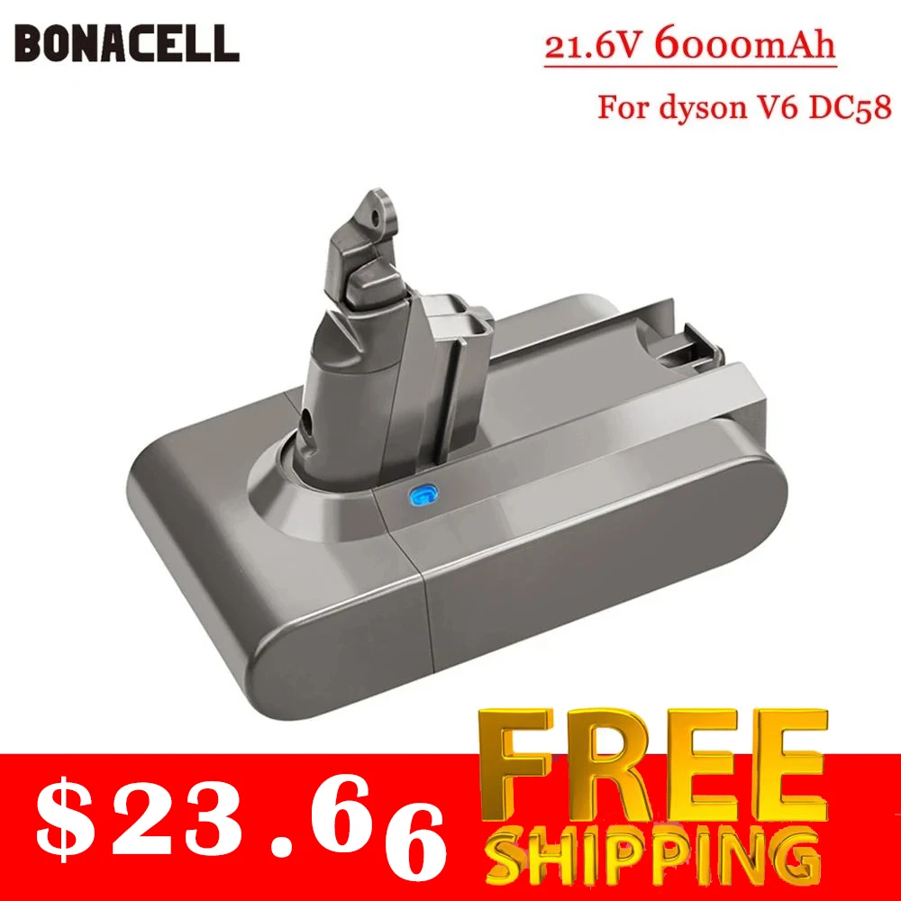 Li ion 6000mAh 21.6V per batteria Dyson V6 DC58 DC59 DC61 DC62 DC74 SV09  SV07 SV03 965874 02 batteria aspirapolvere|Replacement Batteries| -  AliExpress