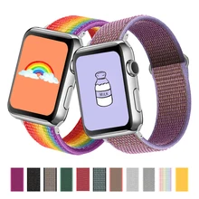 Nylon Strap For Apple Watch band 44mm 40mm 42mm 38mm Watchband Belt Sport Loop Bracelet