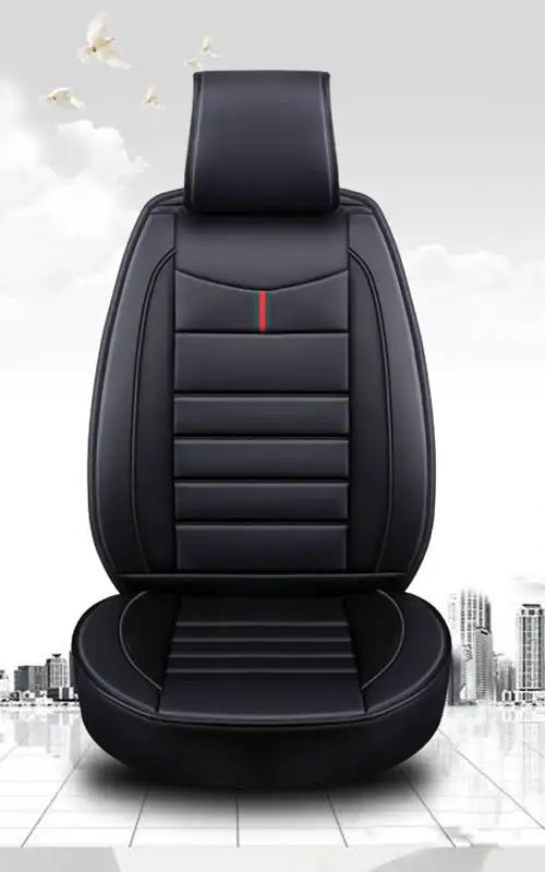 black A 1pcs Новое поступление, полиуретановые кожаные подушки для автомобильных сидений, универсальные чехлы для сидений, нескользящий чехол для чемодана, подушка для автомобильных сидений - Название цвета: black A 1pcs