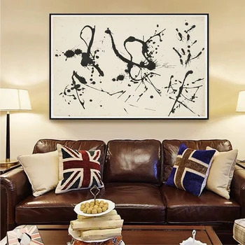 

Citon Jackson Pollock《Untitled.4》Canvas Art Oil Painting World Famous Artwork Poster Picture Modern Wall Decor Home Decoration