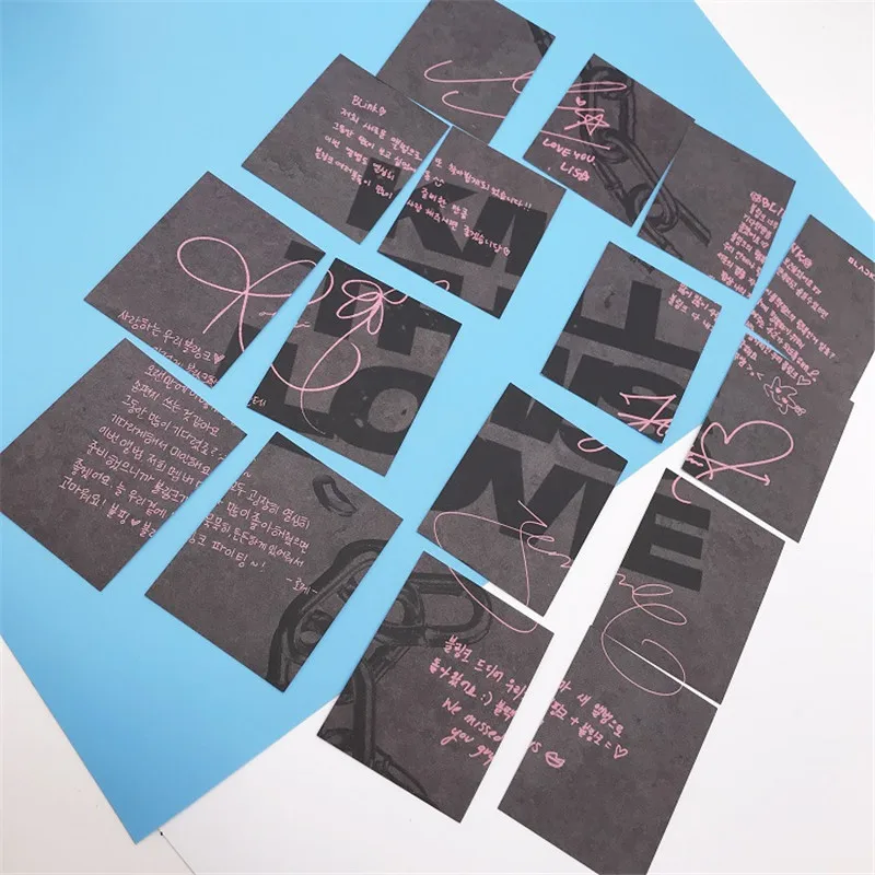 Новые Kpop BLACKPINK JENNIE LISA ROSE JISOO маленькие фото карты концертные головоломки карты 16 шт./компл. 7*9 см