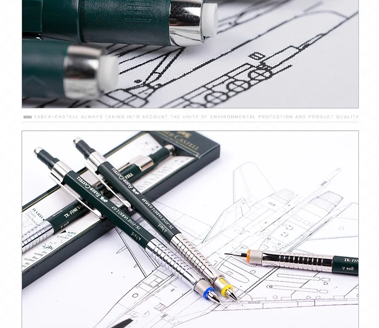 Faber-Castell ТЗ тонкой пленки для тонировки автомобилей L механические карандаши письменные 0,35/0,5/0,7/1,0 мм автоматического карандаша школьные канцелярские принадлежности 13530