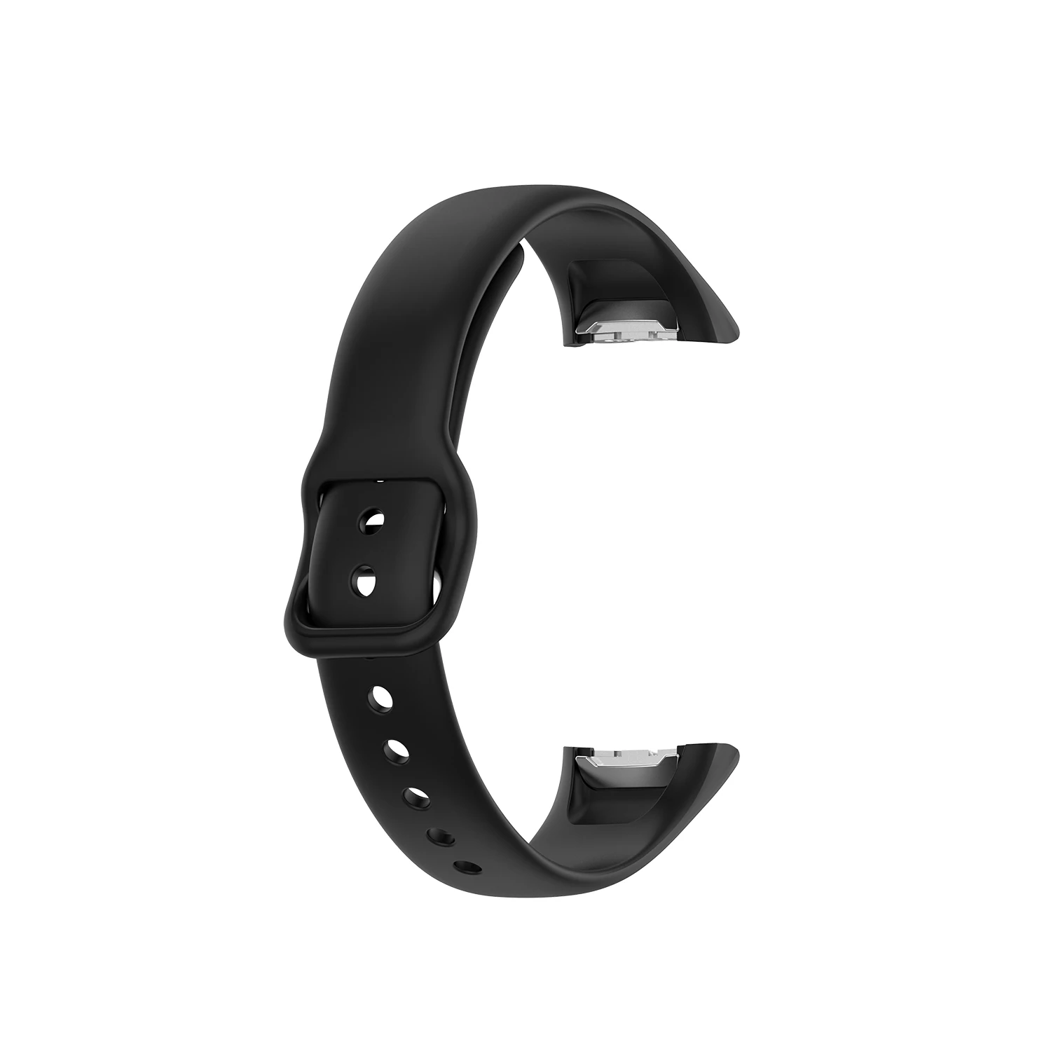 Подходит для samsung Galaxy Fit SM-R370 силиконовый черный ремешок с пряжкой стальной шрапнель