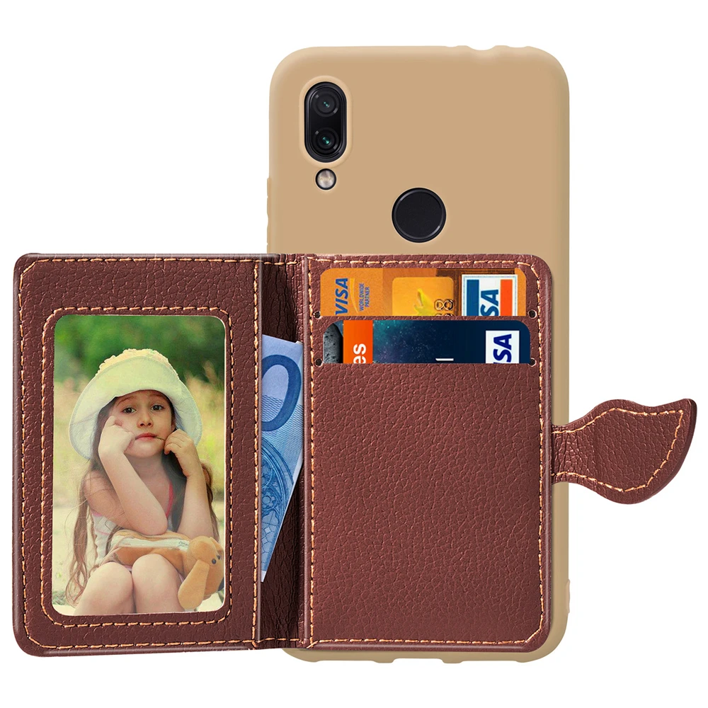 Для Xiaomi Redmi 7 Чехол на заднюю панель многофункциональный ТПУ+ кожаный чехол-кошелек для телефона с защитой от царапин противоударный защитный чехол с отделениями для карт