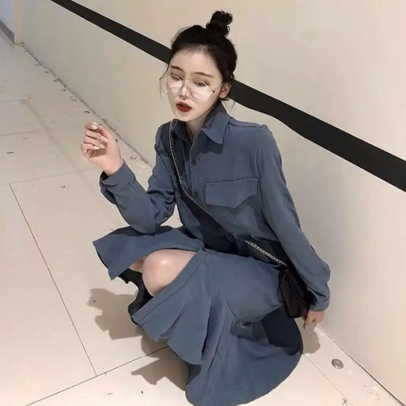 

2020 Spring Clothing New Style Mature Royal Sister Short-height Base Long Skirts WOMEN'S Dress Retro French Western Style Comput