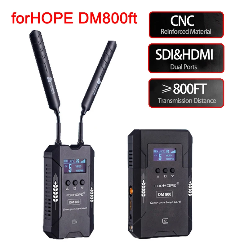 ForHOPE DM800 Беспроводная система передачи для прямой трансляции Свадебная пленка 1080P