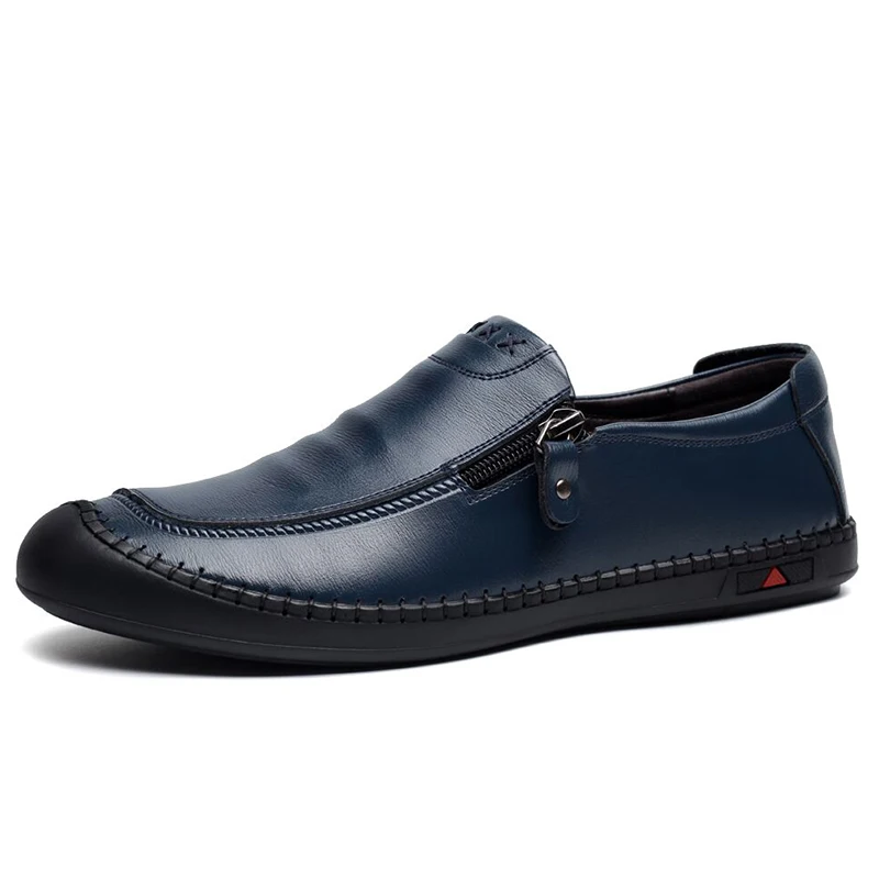 Туфли мужские из натуральной кожи роскошные брендовые дышащие мокасины без