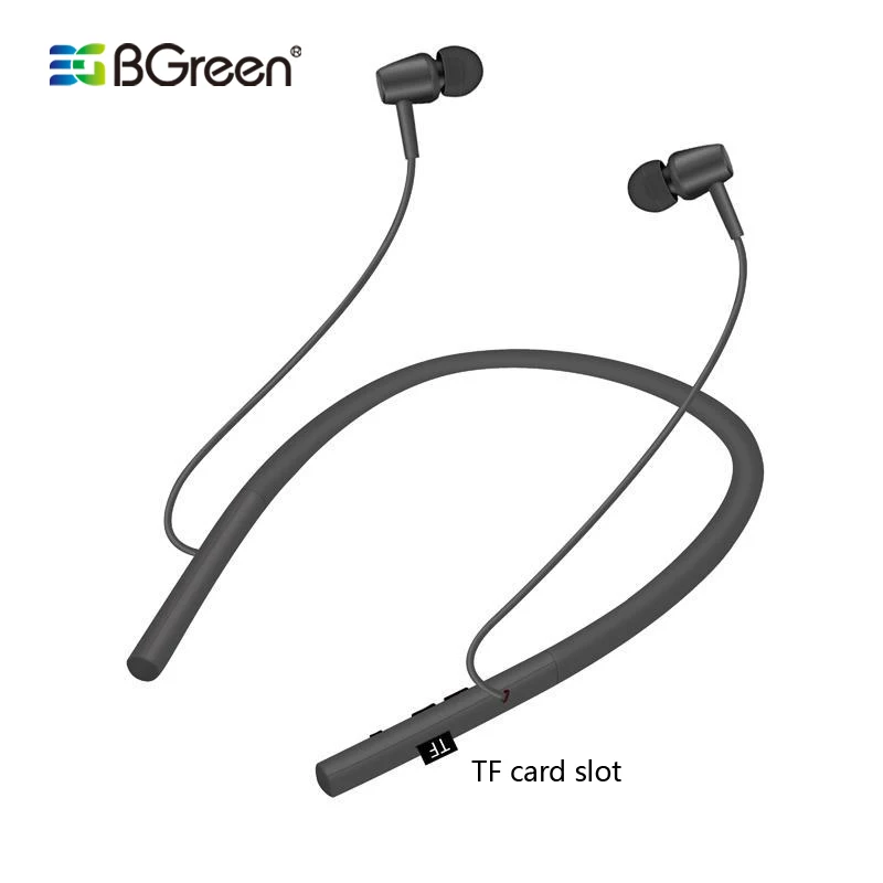 Беспроводные спортивные стереонаушники BGreen Bluetooth для бега велоспорта встроенный